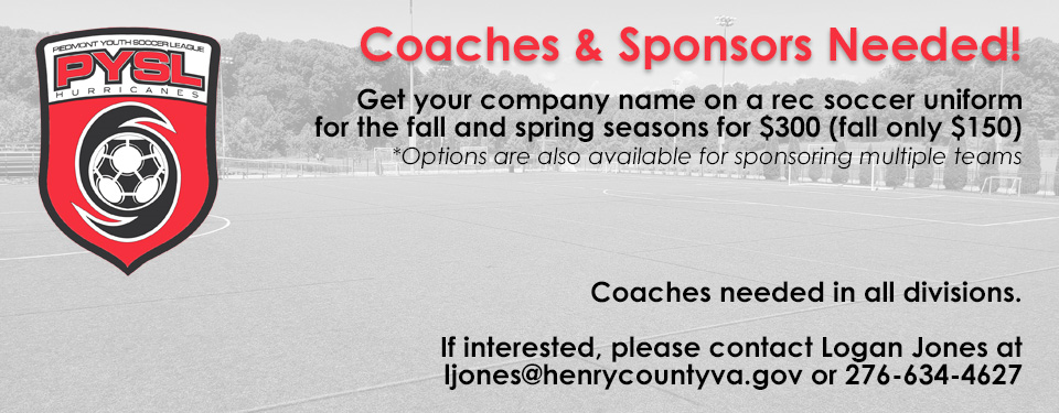 Coaches & Sponsors Needed